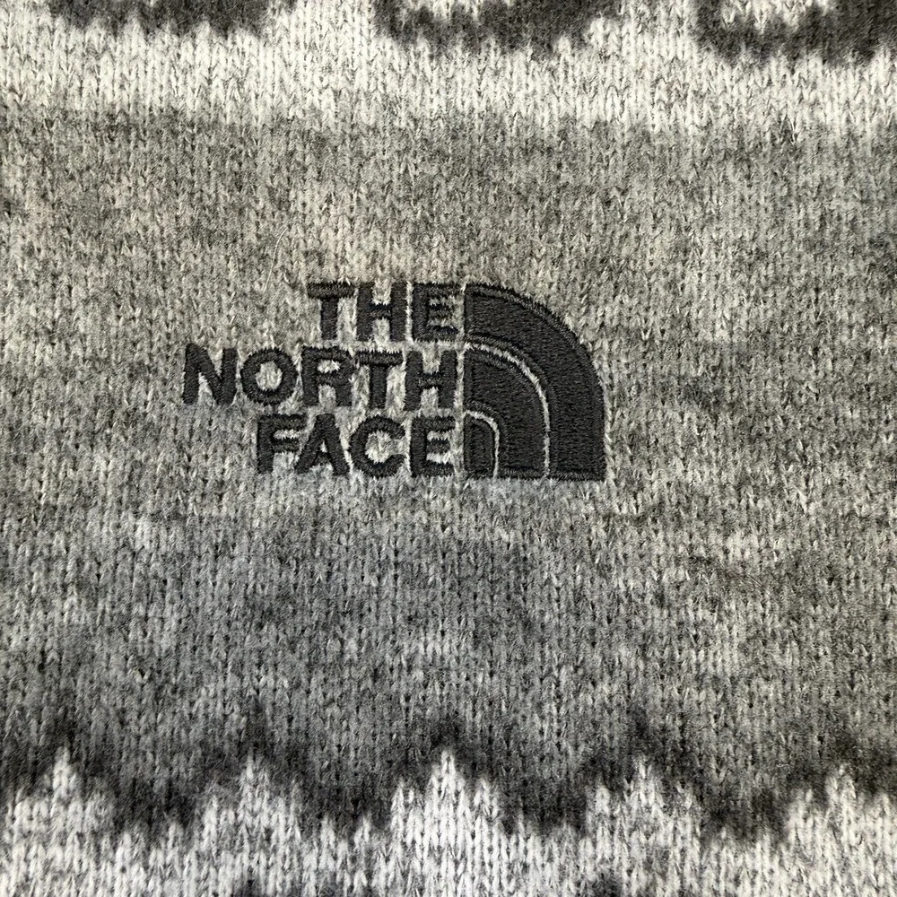 The North Face Mens Gray Aztec Tribal 1/4 Zip Fleece Pullover Sweater Top Sz XXL